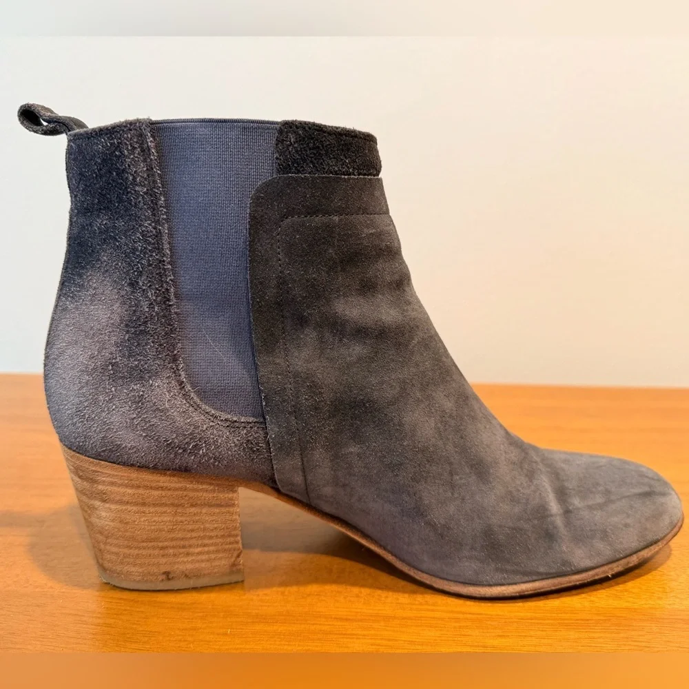 Vince Grey Suede Ankle Boots